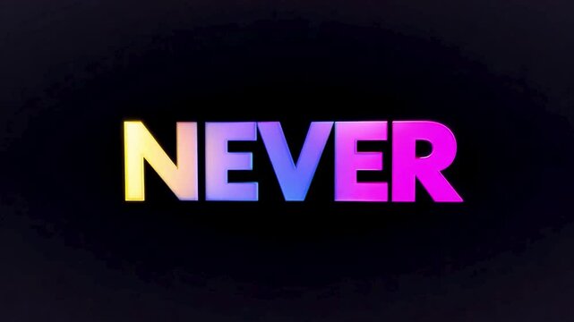 Bright text never in frame as symbol of denial, impossibility, inaccessibility and unrealizability.