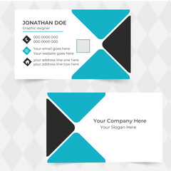 Clean professional & Double-sided creative business card template. personal use Vector illustration design.