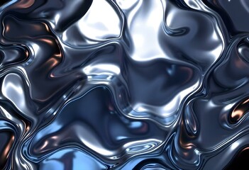 a shiny backdrop resembling liquid mercury create with ai