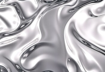 a shiny backdrop resembling liquid mercury, with smooth contours and high gloss create with ai