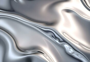 liquid mercury, with smooth contours and high gloss create with ai