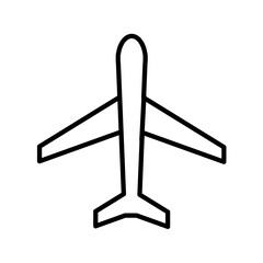 passenger plane, airplane, flight, travel - simple vector icon