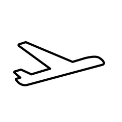 passenger plane, airplane, flight, travel - simple vector icon