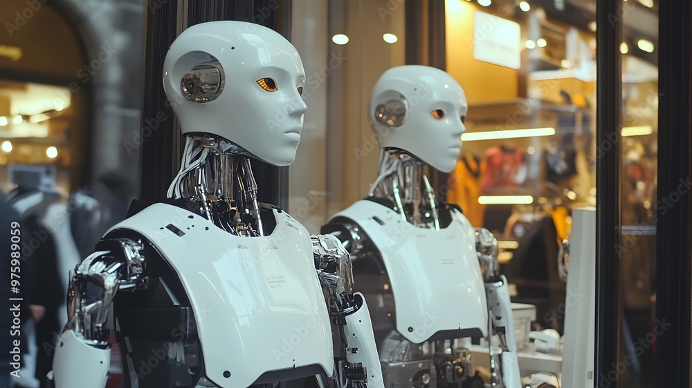 Poster futuristic virtual twin automating with cutting-edge robotic technology:a conceptual image showcasin
