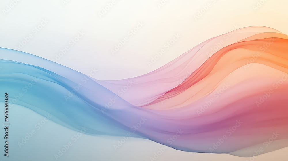 Poster soft waves of color fading into one another, creating a calming, abstract gradient.