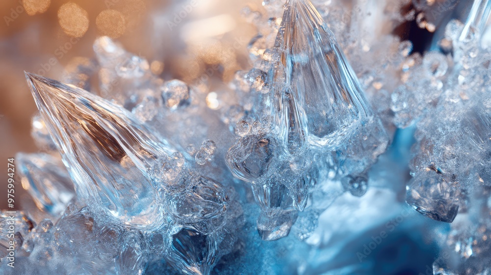 Aufkleber abstract crystal formations growing in a chaotic but mesmerizing pattern.