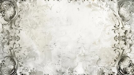 A vintage image showcasing an ornate frame with intricate baroque designs, set against a slightly aged background, evoking a sense of history, elegance, and timeless beauty.