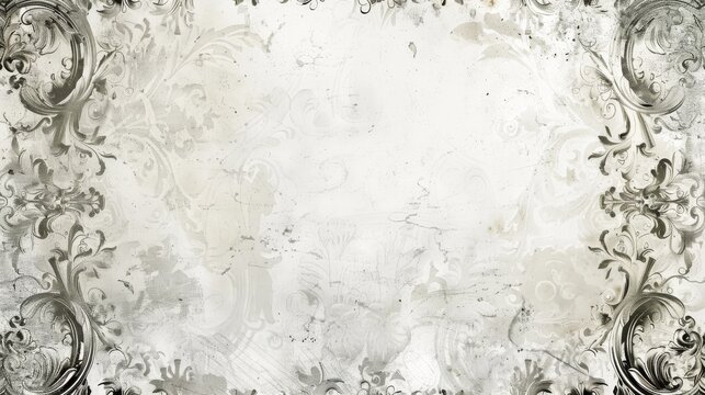 A vintage image showcasing an ornate frame with intricate baroque designs, set against a slightly aged background, evoking a sense of history, elegance, and timeless beauty.