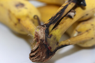 close up of banana. close up of bananas. banana details. yellow natural food. fruit with yellow...