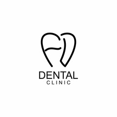LINE ART DENTAL LOGO DESIGN
