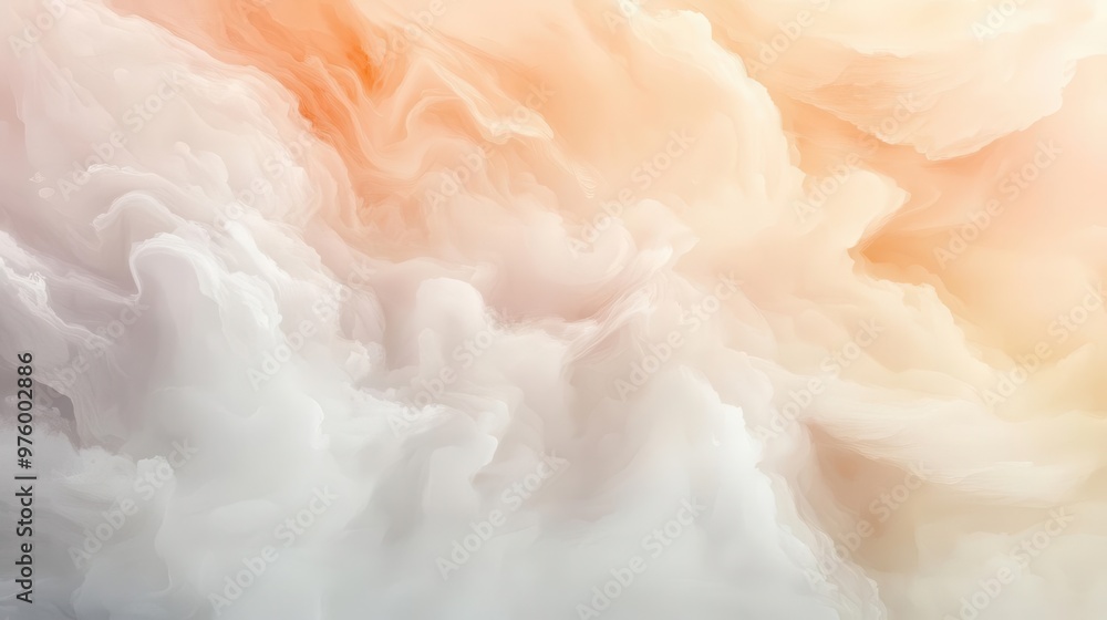 Poster ethereal pastel clouds swirl in abstract patterns creating a dreamy atmosphere soft brushstrokes ble