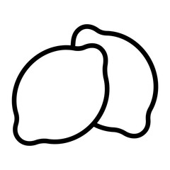 Hand drawn lemons doodle line icon. Black and white drawing, vector clip art illustration.
