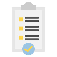  Checklist icon with flat style