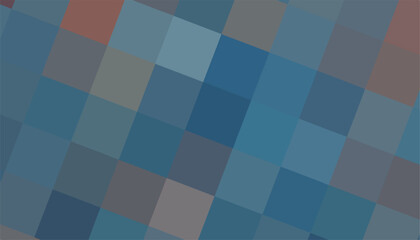 Abstract Geometric Background with Diagonal Stripes from Squares in Blue and Other Colors. The texture for branding, calendar, postcard, screensaver, poster, cover. EPS 10. Vector illustration