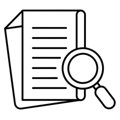 Document Icon with Magnifier Vector | High-Quality Searchable Graphics