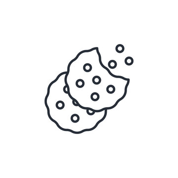 recommend clip art: cookie icon. vector.Editable stroke.linear style sign for use web design,logo.Symbol illustration.