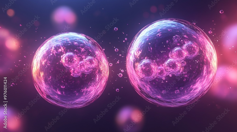 Poster antimatter particles and positronium approach each other in a colorful, abstract representation of q