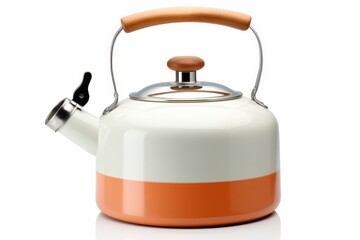 Isolated kettle on white background with full depth of field for clear visual focus