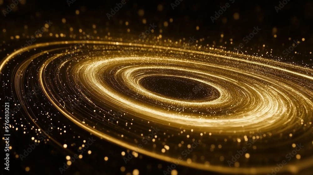 Poster visual representation of quantum entanglement illustrating complex interactions of particles in a co