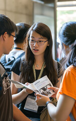 Close-knit College Community: Students Embracing Campus Resources on Orientation Tour