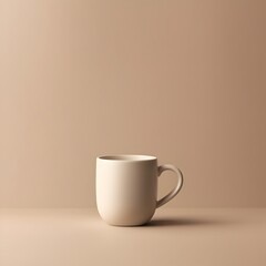 Minimalist Beige Ceramic Mug