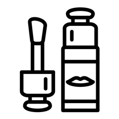 Lip gloss vector icon style