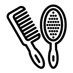 Hairbrush vector icon style