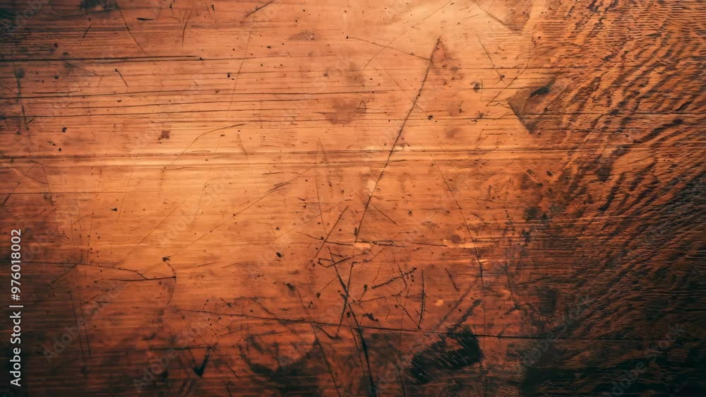 Poster a close-up of a rustic wooden surface reveals rich textures and warm hues. its intricate patterns re