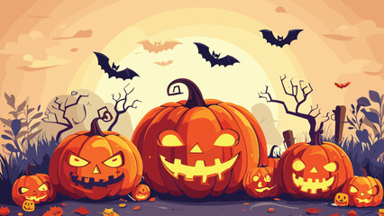 Vector illustration image commemorating Halloween