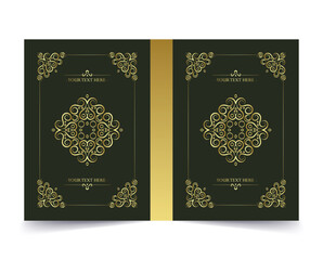 Luxury gold ornamental book cover design