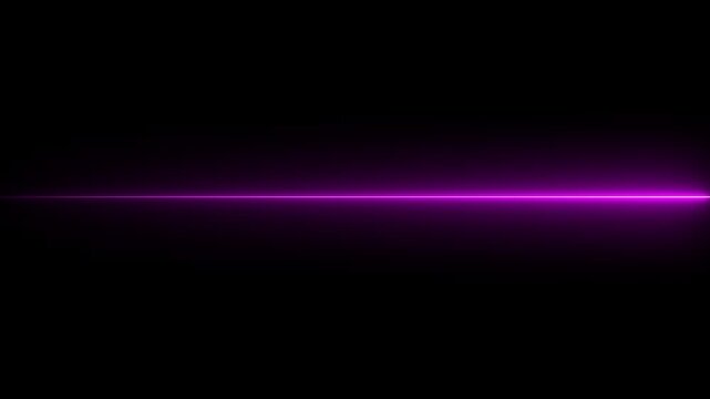 Glowing neon line animatiom on black background. Abstract Light Effect Element Design