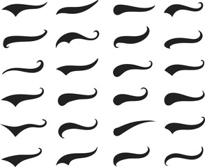 Swoosh and swash tails collection. Vector