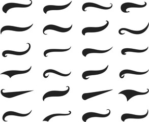 Swoosh and swash tails collection. Vector