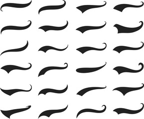 Swoosh and swash tails collection. Vector