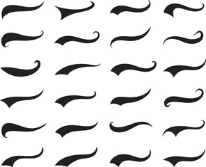 Swoosh and swash tails collection. Vector
