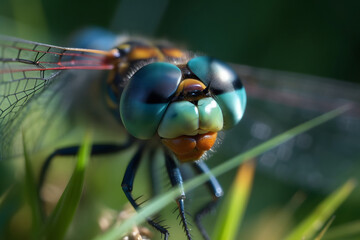 Dragonfly in the wild. Beautiful extreme close-up. Printable photo with Instant Download. Digital photography. Art Decor. Digital art.