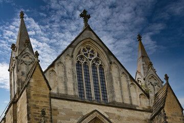 Historic Church with Spires Against Dramatic Sky in Ripon, UK