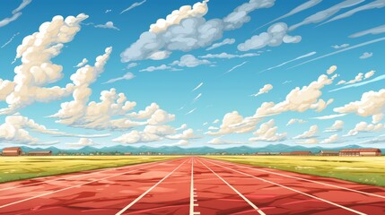 Minimalist illustration of an open air gym or stadium featuring simple lines and spatial design