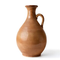 Clay jug isolated on white
