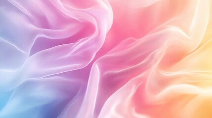 Obraz premium Soft, flowing fabric in pastel colors creates a serene and dreamy backdrop for elegant designs and artistic projects.
