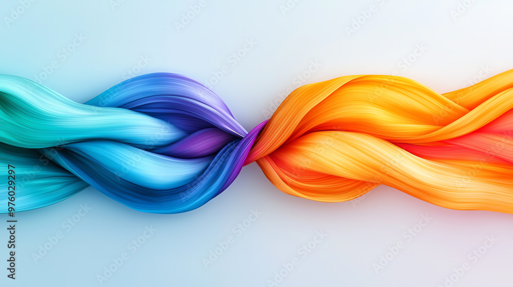 Poster a vibrant and artistic blend of flowing colors creating a visually stunning wave of energy and creat