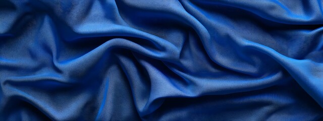 Obraz premium Blue sports jersey fabric texture background, close-up top view