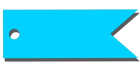 Obraz premium Blue ribbon, label, banner, blank blue sign, blue paper tag, blue paper for text, blank blue sign, blue box for text, tag, tag on white, blue label on white, blue label with shadow, sign, label
