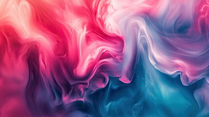 Obraz premium Abstract colorful swirl pattern with pink, white, and blue tones.