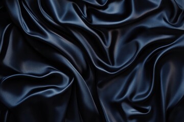 Obraz premium black silk satin cloth texture. Luxury background.