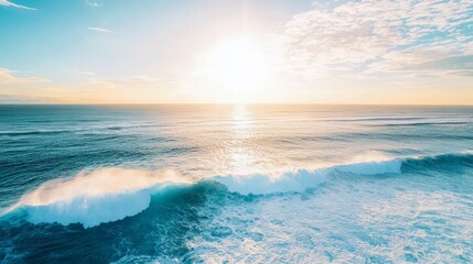 Ocean Waves at Sunset