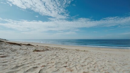 sand beach and sky and sea view