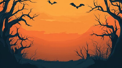 Halloween background design materials