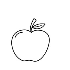 Apple Fruit Outline 