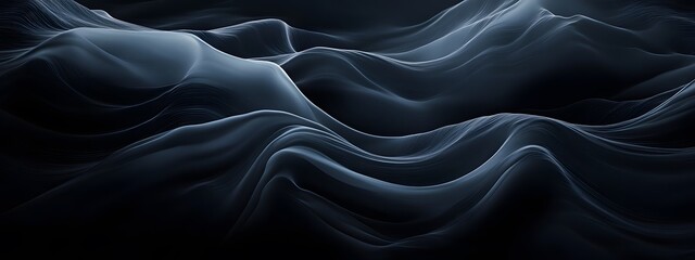 Obraz premium A dark gray abstract background with flowing, organic shapes that resemble mountainous forms